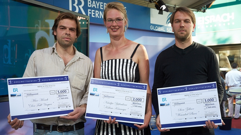 Preisträger (v.l.n.r.): Max Mönch, Natalja Yefimkina, Sven Zellner | Bild: BR / Sessner