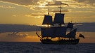 Die dänische Fregatte wird normalerweise als russisches Segelschulschiff genutzt. | Bild: NDR/Marcel Wollgast