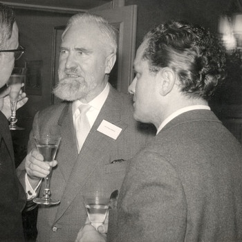Landtagspräsident Alois Hundhammer (Mitte) mit Rudolf Mühlfenzl, ca. 1955 | Bild: BR, Historisches Archiv