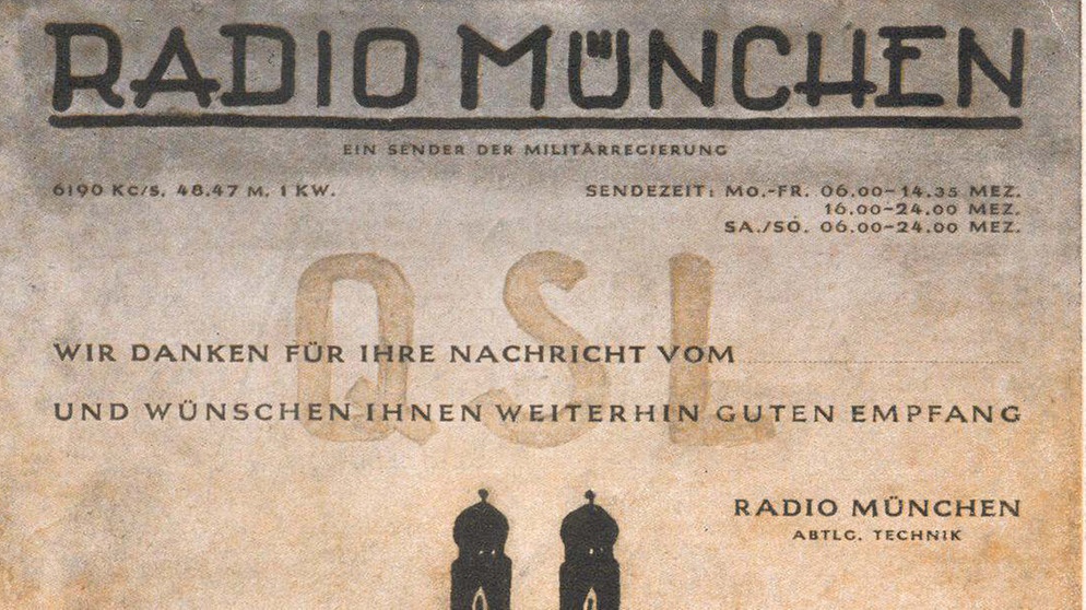 Postkarte Radio München | Bild: BR, Historisches Archiv