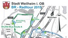 Netzplan zum Shuttlebusverkehr | Bild: Stadt Weilheim