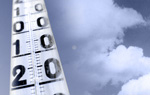 Thermometer vor Wolkenhimmel © Getty Images, dpa, Montage: BR