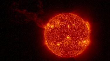 (Archivbild) Eine gewaltige Sonneneruption - aufgenommen von der Sonde "Solar Orbiter" | Bild: ESA, NASA, Solar Orbiter, EUI Team