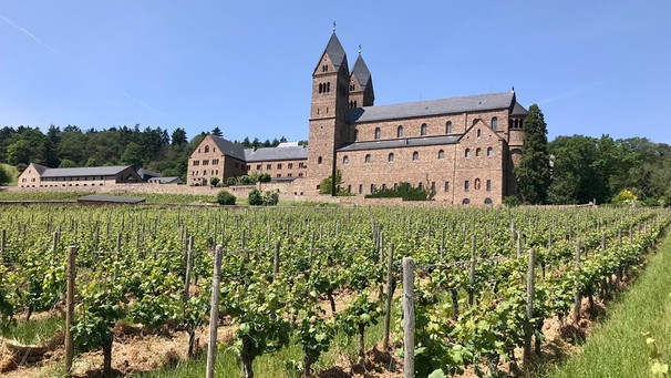 Klostersteig Rheingau: Inmitten von Weinbergen erhebt sich die Abtei St. Hildegard | Bild: BR/Bernd-Uwe Gutknecht