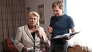 Matthias Kiefersauer bei den Proben für die 3. Staffel von FRANZI mit der Schauspielerin Christiane Blumhoff | Bild: BR, Meike Birck