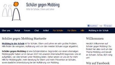 Internetseite von Schueler-gegen-Mobbing.de | Bild: Schueler-gegen-Mobbing.de