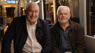Andreas Bönte (links) mit Hermann Saur. | Bild: BR/Michael Maylandt