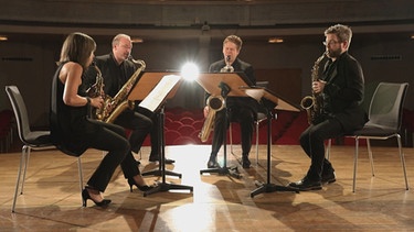 Das Rascher Saxophone Quartet. | Bild: BR/Andreas Krieger