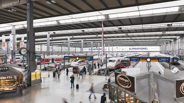 Münchner Hauptbahnhof, Haupthalle. | Bild: BR/megaherz gmbh/zero one 24 film GmbH/Gregor Schmidt
