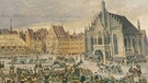 Nürnberger Marktszene aus dem 16. Jahrhundert | Bild: BR