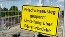 Brückensperrungs-Schild | Bild: BR