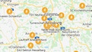 Übersicht der Vereine in Bayern, die bei LAUF10! mitmachen | Bild: Screenshot Google Maps