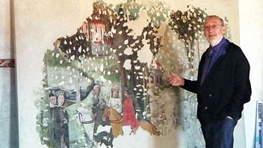 Angelo Battel vor einem Fresco | Bild: BR