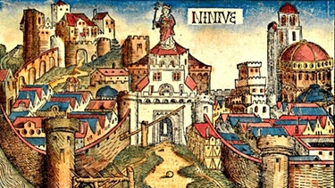 Mittelalterliche Zeichnung von Ninive | Bild: BR