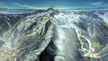 Karte des Skigebiets Kanin | Bild: BR