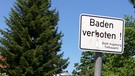 Baden verboten Schild | Bild: BR