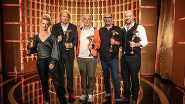 Die Preisträger vlnr: Christine Eixenberger, Arnulf Rating, Alfons, Hannes Ringlstetter und Stephan Zinner | Bild: BR/Markus Konvalin