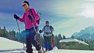 Seniorinnen beim Schneeschuhwanern | Bild: BR