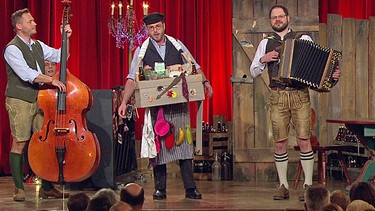 Das Trio Schleudergang zu Gast in der Volkssängerrevue Brettl-Spitzen X. | Bild: BR
