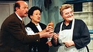 Chiemgauer Volkstheater - Die Töchter Josefs: Von links: Hans Stadlbauer, Traudl Oberhorner und Amsi Kern. | Bild: BR/Foto Sessner