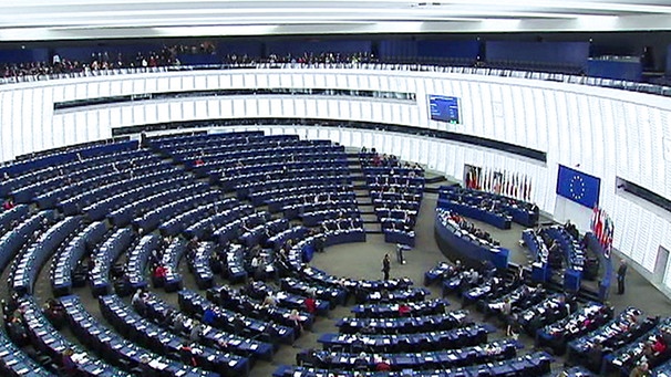 Plenarsaal des Europäischen Parlaments | Bild: BR