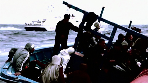 Flüchtlinge im Boot | Bild: BR