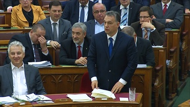 Victor Orban im Ungarischen Parlament | Bild: BR