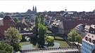 Luftaufnahme des Henkerstegs in Nürnberg. | Bild: BR