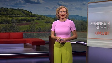 Moderatorin Julia Büchler in der Frankenschau aktuell vom 13. Mai | Bild: BR