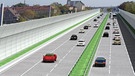 Computerbild des Frankenschnellweg-Ausbaus | Bild: SÖR Nürnberg