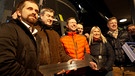 Mehrere prominente Gäste eröffnen die neue Seilbahn am Ochsenkopf, unter ihnen auch der bayerische Ministerpräsident Markus Söder. | Bild: BR