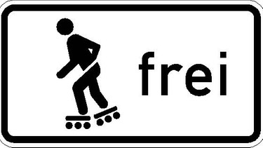 Neues Verkehrszeichen "Inline-Skater frei" | Bild: Bundesanstalt für Straßenwesen