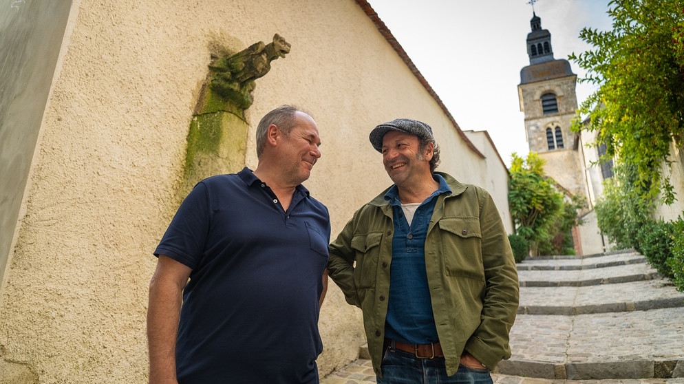 Max mit dem Weinsachverständigen Otto Geisel in Hautvillers | Bild: André Goerschel