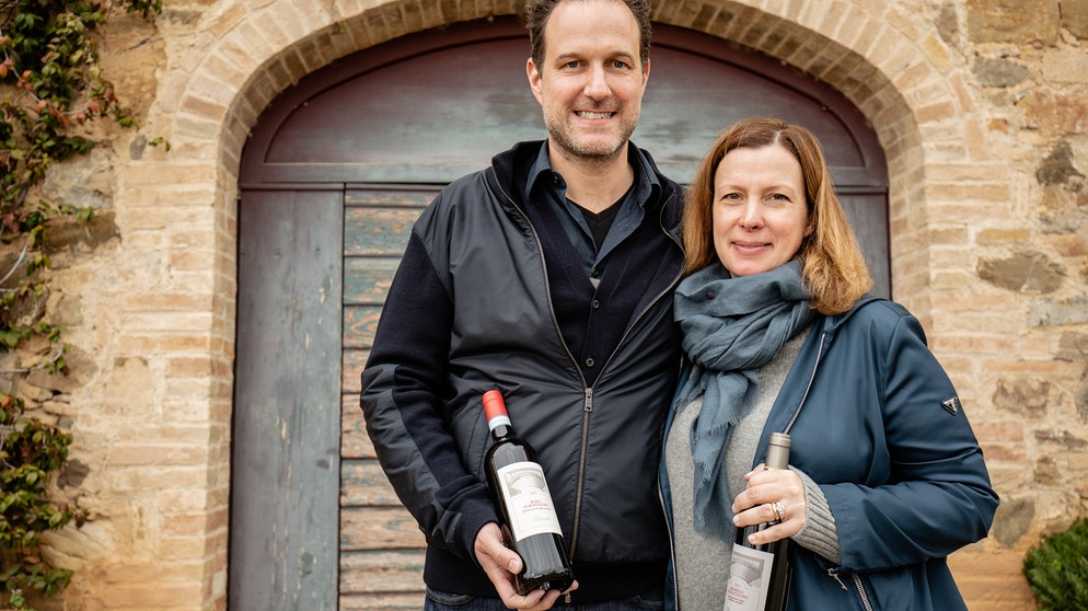 Sabine und Felix Eichbauer vom Weingut Salicutti  | Bild: André Goerschel
