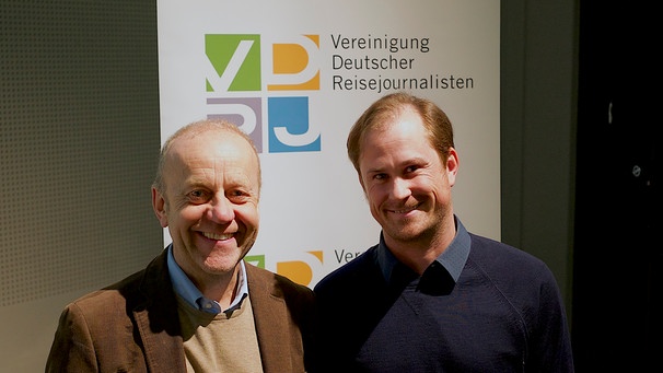 Redakteur Herbert Stiglmaier und Regisseur André Goerschel bei der Preisverleihung in Berlin | Bild: BR