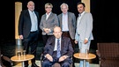 v. l. Moderator: Andreas Bönte; Simone Fleischmann; Dr. Götz Aly; Fatih Çevikkollu; sitzend Rabbiner Dr. h. c. Henry G. Brandt; | Bild: BR