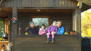 Familie Hussock pachtet seit Februar eine Schrebergartenparzelle.  | Bild: BR