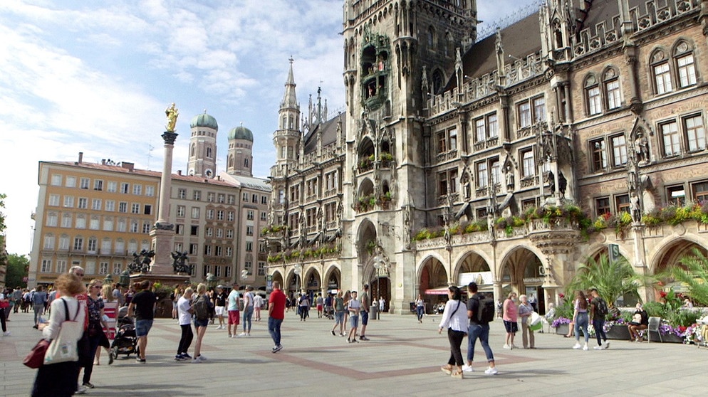 Marienplatz in München. Warum steigen die Coronazahlen wieder in Bayern? | Bild: BR/Gut zu wissen