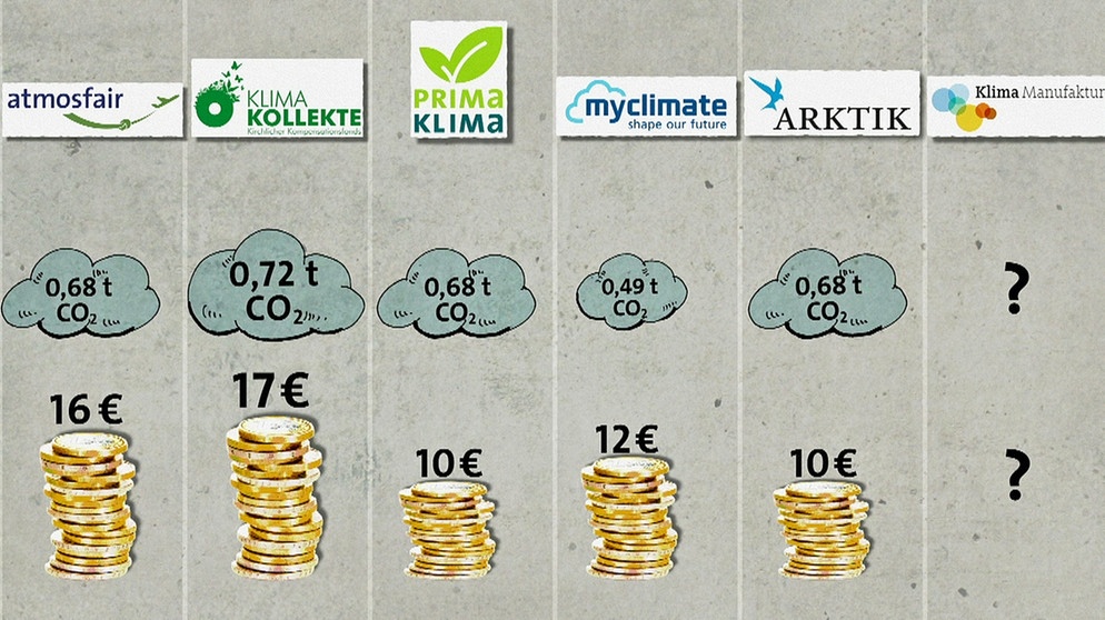 Online-Angebote zur CO2-Kompensierung im Vergleich | Bild: BR