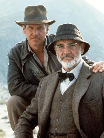 Sean Connery und Harrison Ford in "Indiana Jones und der letzte Kreuzzug"  | Bild: picture-alliance/dpa