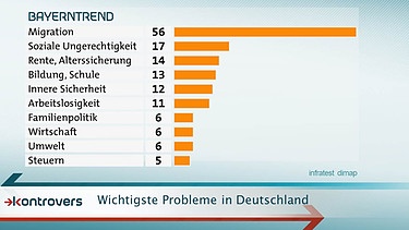 Wichtigste Probleme in Deutschland | Bild: BR