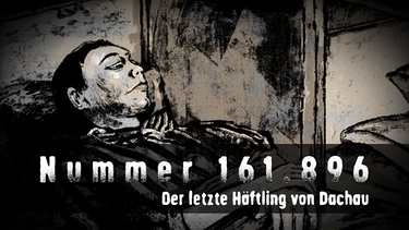 Illustration: KZ-Häftling liegt in gestreifter Häftlingskleidung auf einer Pritsche mit Schriftzug | Bild: BR /Cendra Polsner