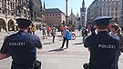 Polizei am Münchner Marienplatz | Bild: picture-alliance/dpa