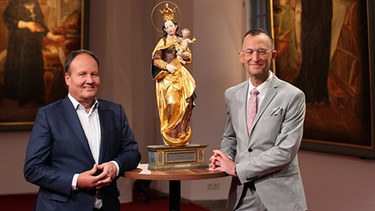 Die "Kunst + Krempel"-Experten für Skulpturen: Florian Eitle-Böhler und Dr. Frank Matthias Kammel  | Bild: BR