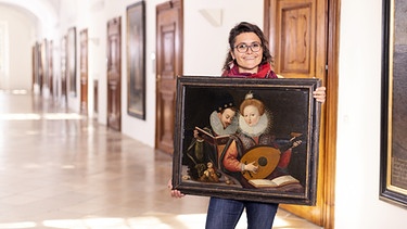 Ist das Mary Stuart mit ihrem Gitarrenlehrer? Und stammt das Gemälde tatsächlich aus dem 16. Jahrhundert? Einiges spricht dafür ... | Bild: BR