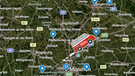 Bayernkarte mit laVita-Drehorten und Bus | Bild: Bing Maps