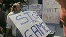 Demonstranten bei Olympischen Spielen 1972 in München | Bild: BR