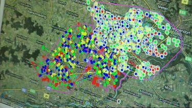 Landkarte im Computer zur Planung der Rübenkampagne | Bild: BR