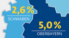 Infografik: Die meisten fahrradfreundlichen Kommunen gibt es in Oberbayern | Bild: BR