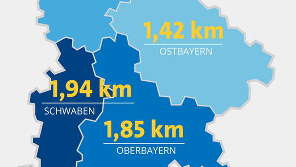 Infografik: Das größte Radwegenetz hat Schwaben | Bild: BR